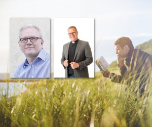 Mies lukee Raamattua niityllä, Leif ja Daniel Nummelan taivaalla